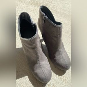 Grey ankle booties size 8.5